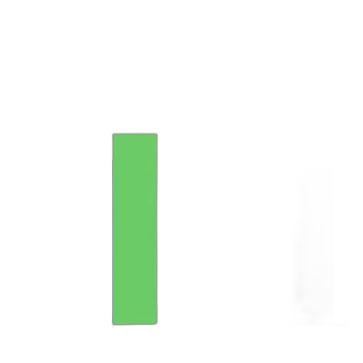 pixel art, 3d render, green, monochrome transparent PNG cut-out