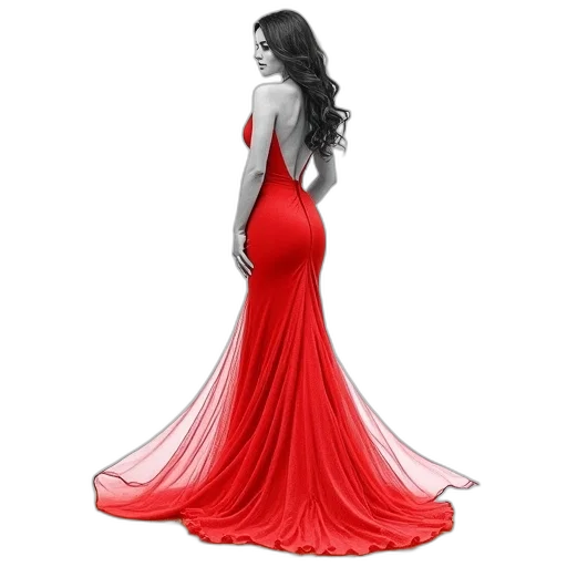 dress, photorealistic, 3d render, concept art transparent PNG cut-out