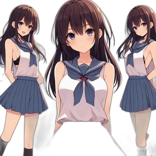 dress, anime, concept art, 3d render transparent PNG cut-out