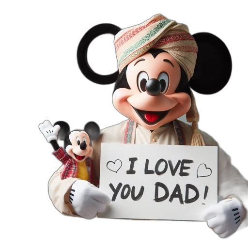 3d render, photorealistic, two, mickey transparent PNG cut-out