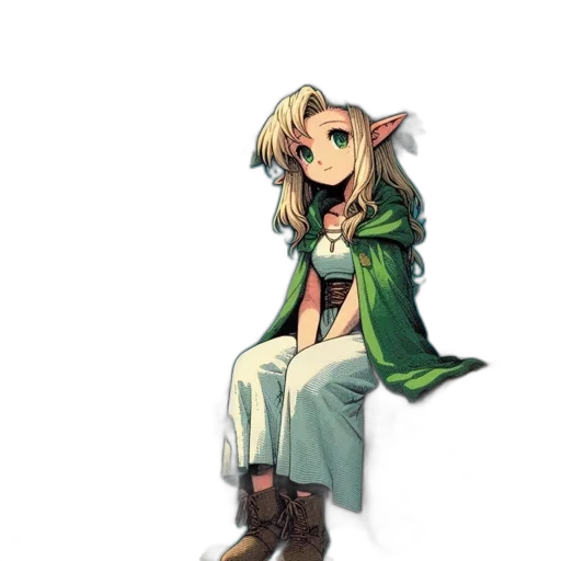 staff, dragon, dress, pixel art transparent PNG cut-out