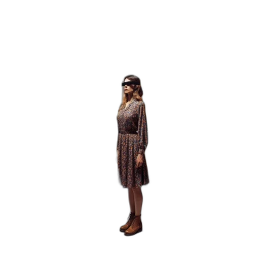 dress, staff, hat, shoes transparent PNG cut-out