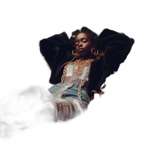 jacket, dress, hair, concept art transparent PNG cut-out