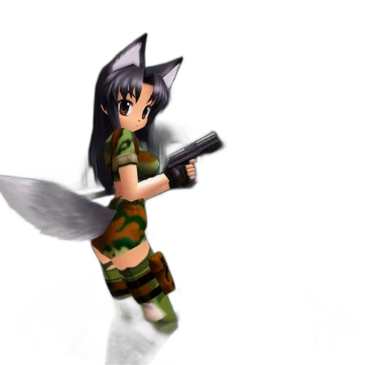 weapon, animal, staff, 3d render transparent PNG cut-out
