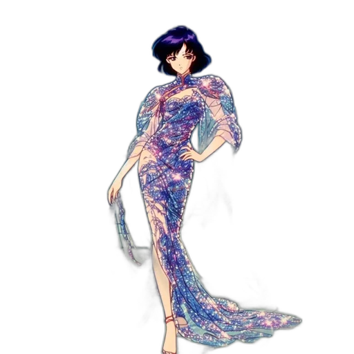 dress, vaporwave, cartoon, anime transparent PNG cut-out