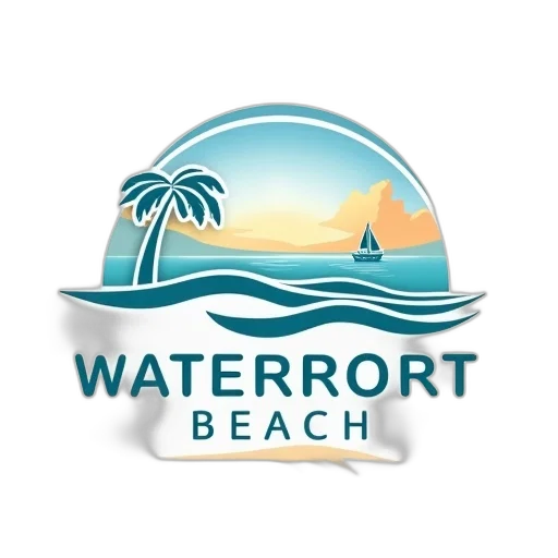 waterfront, beach, resort, logo transparent PNG cut-out