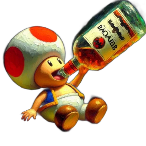 bottle, food, robot, hat transparent PNG cut-out