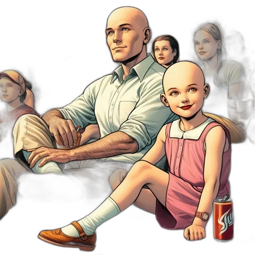 concept art, comic book art, photorealistic, cartoon transparent PNG cut-out