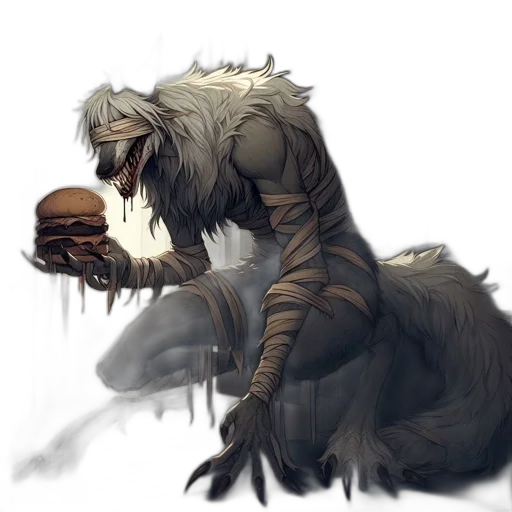 creature, food, animal, fantasy art transparent PNG cut-out