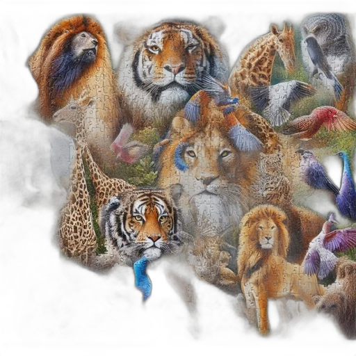 animal, photorealistic, oil painting, watercolor transparent PNG cut-out