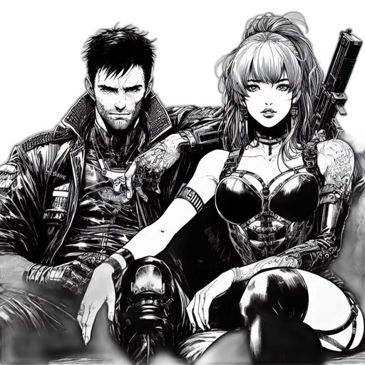 weapon, comic book art, cyberpunk, concept art transparent PNG cut-out