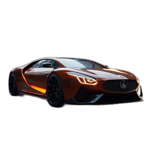 car, 3d render, concept art, photorealistic transparent PNG cut-out
