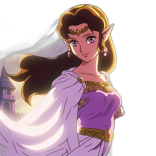 crown, dress, jewelry, anime transparent PNG cut-out