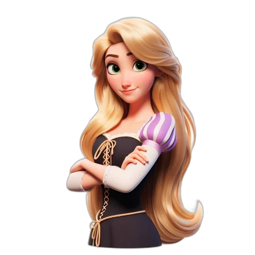 hair, staff, dress, face transparent PNG cut-out