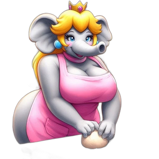 dress, animal, staff, crown transparent PNG cut-out