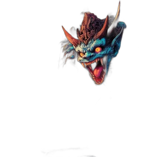 dragon, mask, creature, face transparent PNG cut-out