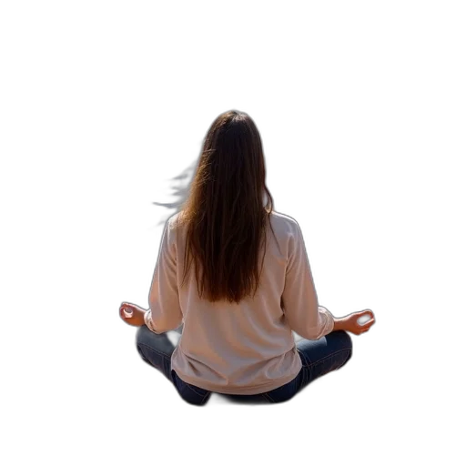 staff, jacket, hair, 3d render transparent PNG cut-out
