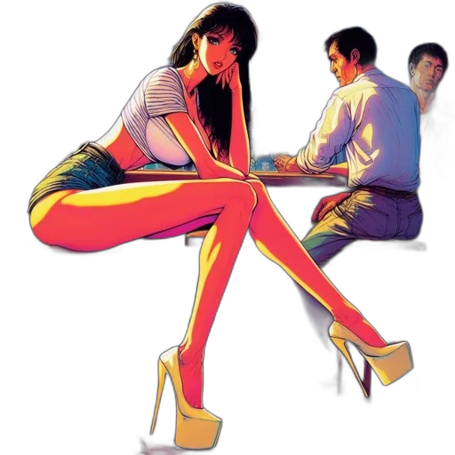 shoes, furniture, comic book art, concept art transparent PNG cut-out