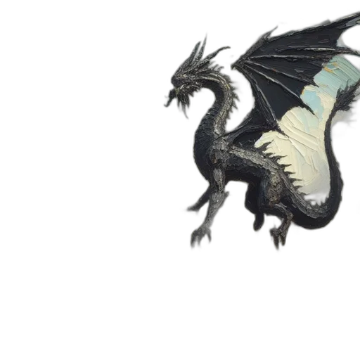 dragon, creature, animal, staff transparent PNG cut-out