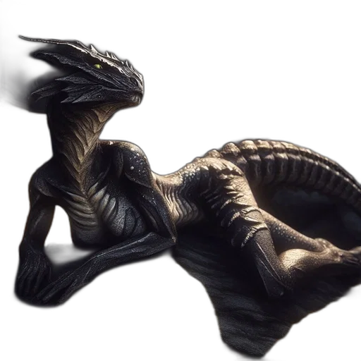 dragon, creature, animal, staff transparent PNG cut-out