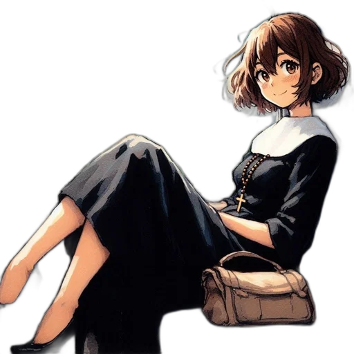 dress, staff, shoes, jacket transparent PNG cut-out