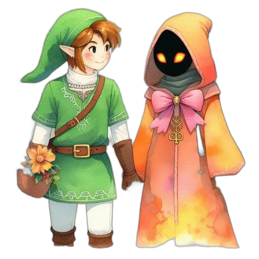 mask, dress, staff, concept art transparent PNG cut-out