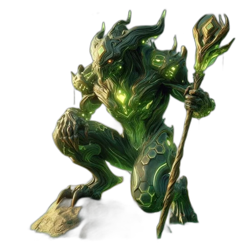 dragon, creature, staff, mask transparent PNG cut-out