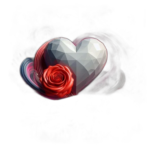 jewelry, flower, concept art, photorealistic transparent PNG cut-out