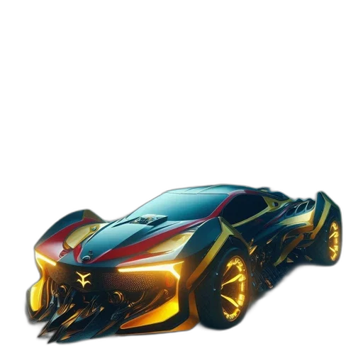 car, weapon, concept art, 3d render transparent PNG cut-out