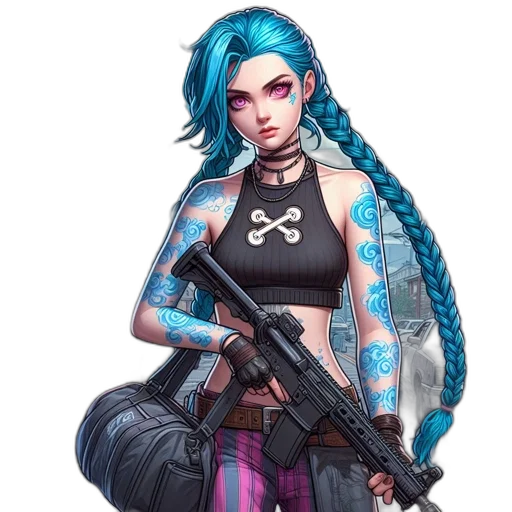 weapon, jacket, cyberpunk, concept art transparent PNG cut-out
