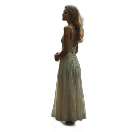 dress, staff, concept art, 3d render transparent PNG cut-out