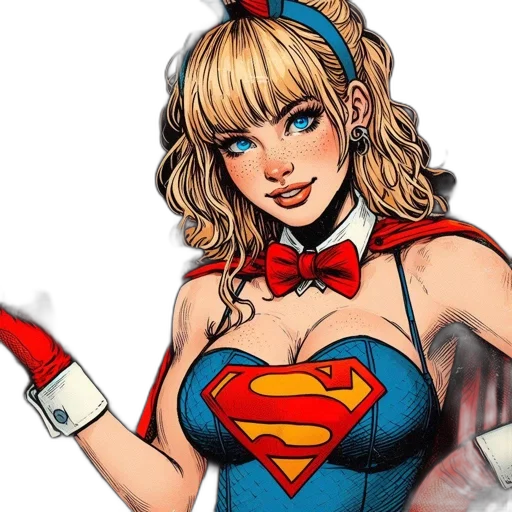 comic book art, cartoon, concept art, blonde-haired transparent PNG cut-out