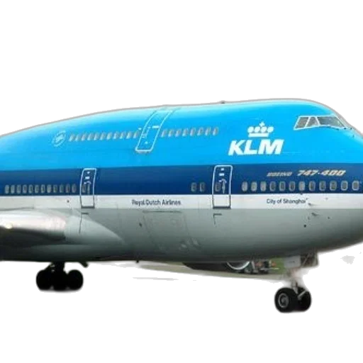 blue, white, klm, airplane transparent PNG cut-out
