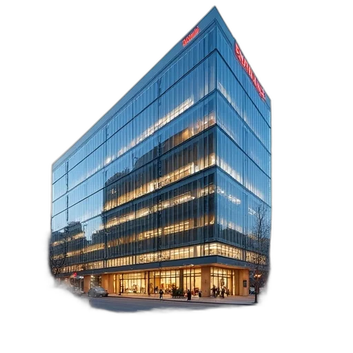 building, 3d render, sanofi, bank transparent PNG cut-out