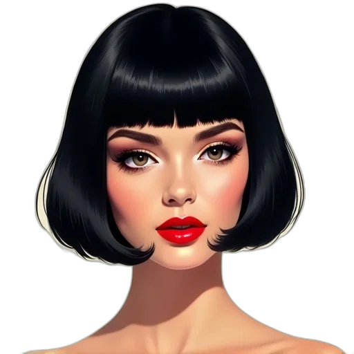 face, hair, jewelry, photorealistic transparent PNG cut-out