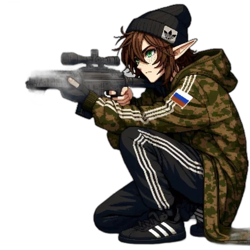 weapon, jacket, animal, staff transparent PNG cut-out