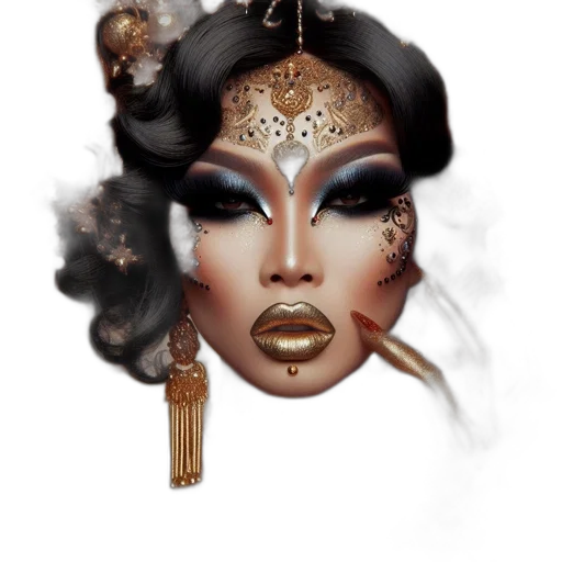 crown, jewelry, hair, face transparent PNG cut-out