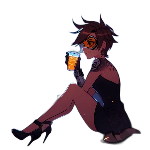 jacket, staff, creature, dress transparent PNG cut-out