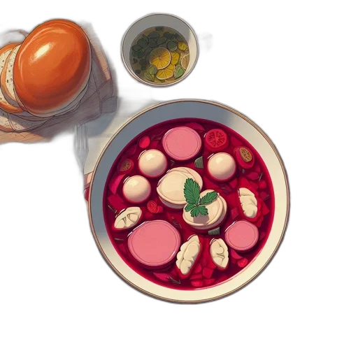 food, watercolor, photorealistic, 3d render transparent PNG cut-out
