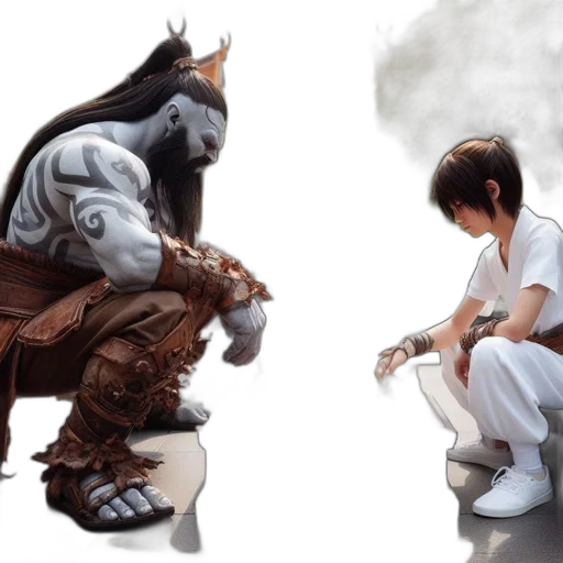 concept art, fantasy art, photorealistic, 3d render transparent PNG cut-out