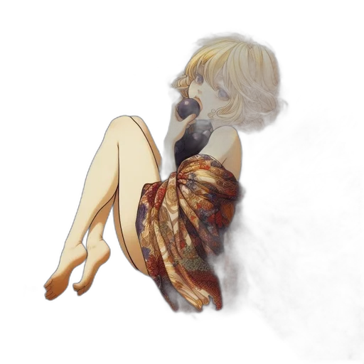 dress, hair, creature, face transparent PNG cut-out