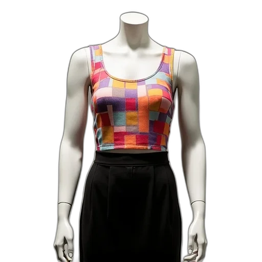dress, mannequin, wearing, colorful transparent PNG cut-out