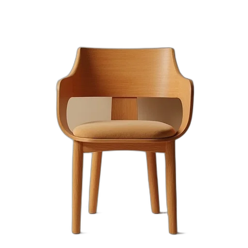 furniture, 3d render, earth tones, back transparent PNG cut-out
