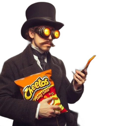 food, staff, hat, jacket transparent PNG cut-out