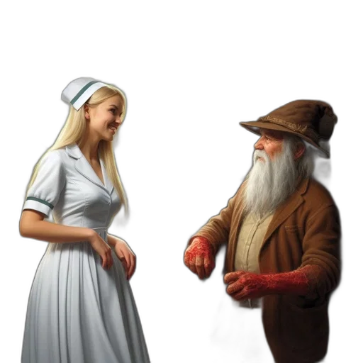 dress, hat, concept art, fantasy art transparent PNG cut-out