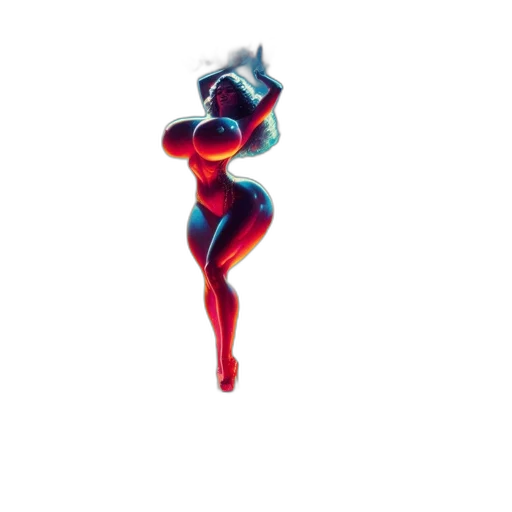 robot, dress, creature, staff transparent PNG cut-out