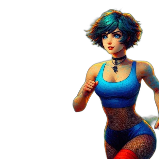 dress, robot, pixel art, concept art transparent PNG cut-out