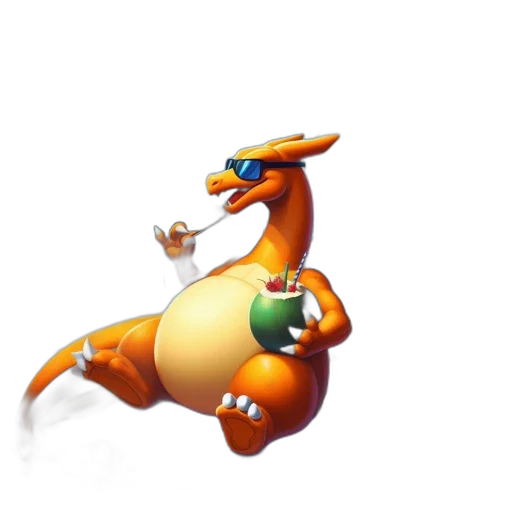 dragon, animal, creature, staff transparent PNG cut-out
