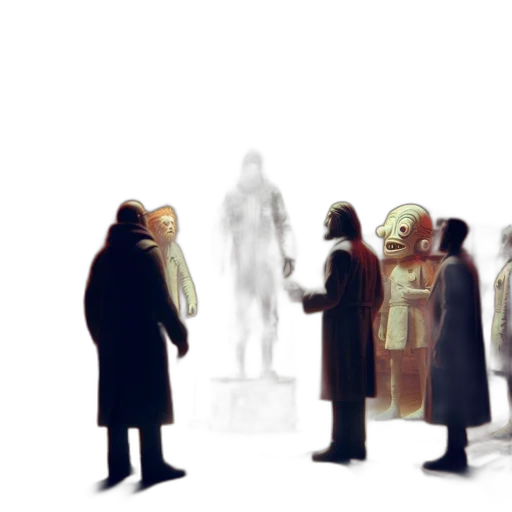 robot, mask, creature, concept art transparent PNG cut-out