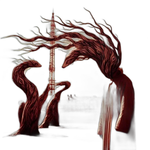 tree, sword, hair, staff transparent PNG cut-out